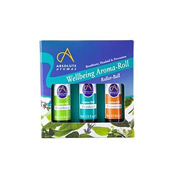 Absolute Aromas - Wellbeing Aroma-Roll Kit 3pack (3 x 10ml)