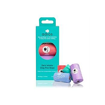 Adios Plastic - Compostable Poo Bag Rainbow (120bag)
