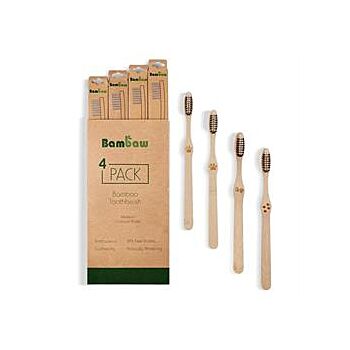 Bambaw - Bamboo toothbrushes | medium (4unit)