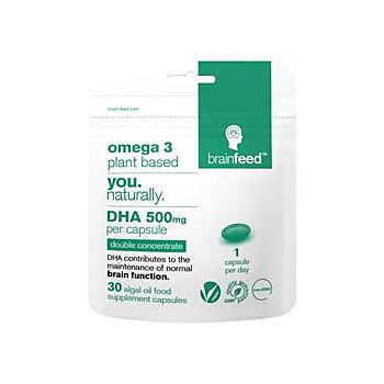 Brain Feed - Plant-based Omega3 DHA 500mg (30softgels)