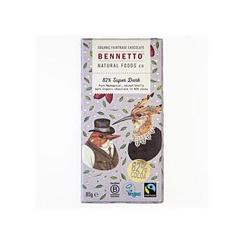 Bennetto - Chocolate Bar 82% Dark Organic (80g)