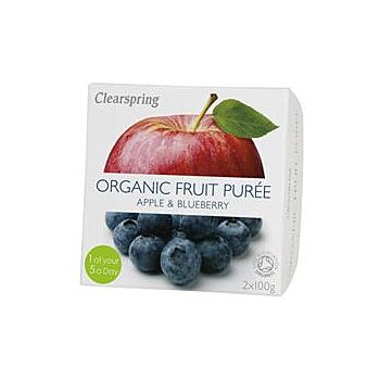 Clearspring - Fruit Puree Apple & Blueberry (2 X 100g)