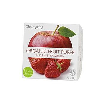 Clearspring - Fruit Puree Apple & Strawberry (2 X 100g)