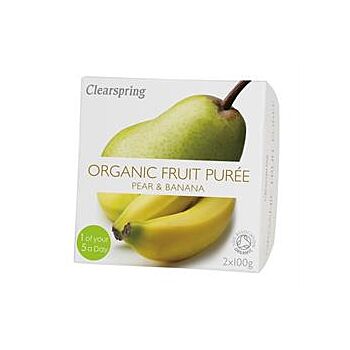 Clearspring - Fruit Puree Pear & Banana (2 X 100g)