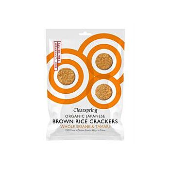 Clearspring - Org Rice Crackers Whole Sesame (40g)