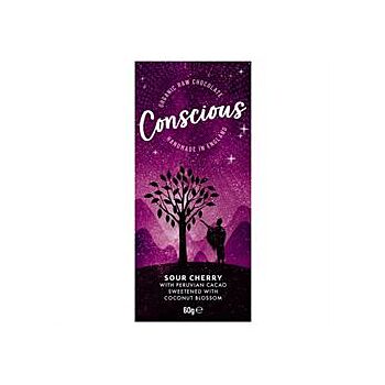 Conscious Chocolate - Sour Cherry Chocolate Bar (60g)