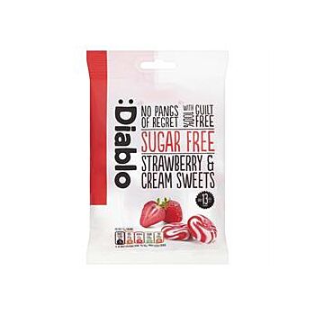 Diablo Sugar Free - Strawberry & Cream Sweets Bag (75g)