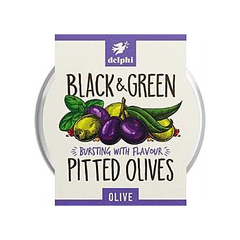Delphi - Black & Green Pitted Olives (160g)