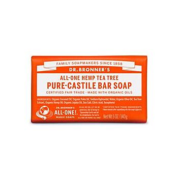 Dr Bronner - Org Tea Tree Soap Bar (140g)