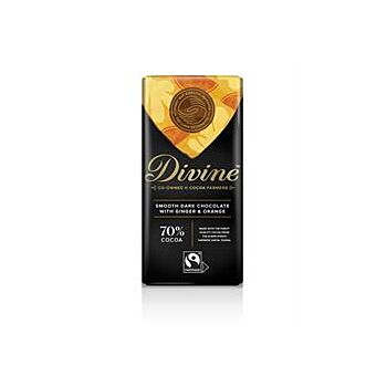 Divine Chocolate - Dark Choc Ginger & Orange (90g)
