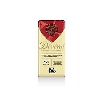 Divine Chocolate - White Choc with Strawberries (90g)
