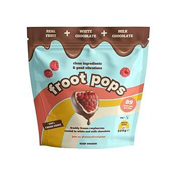 Froot Pops - Raspberries in White Milk Choc (220g)