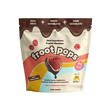 Froot Pops - Raspberries in White Dark Choc (220g)
