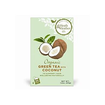 Heath And Heather - Organic Green Tea & Coconut (20bag)