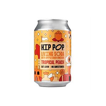 Hip Pop - Living Soda Tropical Peach (330ml)
