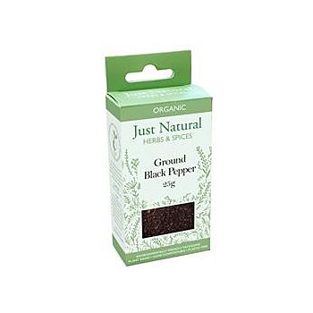 Just Natural Herbs - Org Pepper Black Ground Box (25g)