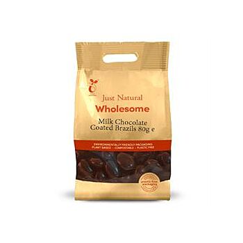 Just Natural Wholesome - Milk Chocolate Coated Brazils (80g)