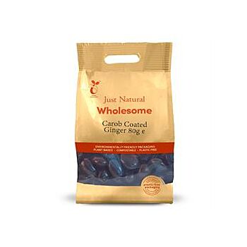 Just Natural Wholesome - Carob Coated Ginger (80g)