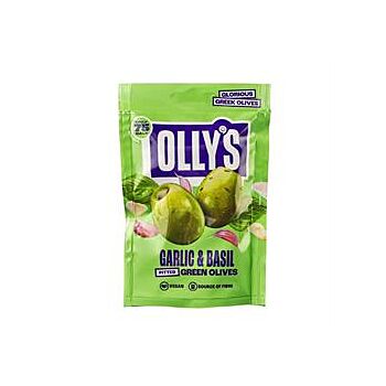 Ollys - Garlic & Basil Green Olives (50g)