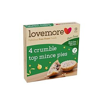 Lovemore Foods - 4 Crumble Mince Pies (230g)