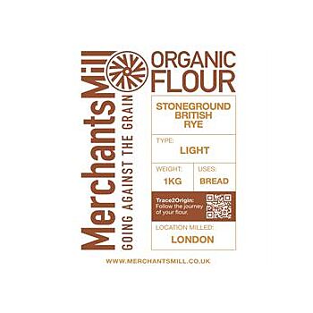 Merchants Mill - Organic Light Rye Flour (1kg)