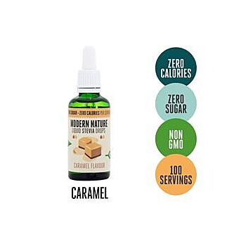 Modern Nature - Stevia Drops Caramel Sweetener (50ml)