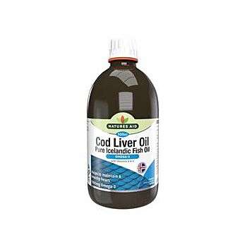 Natures Aid - Cod Liver Oil Liquid (500ml)