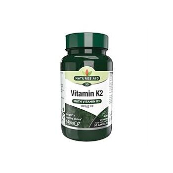 Natures Aid - Vitamin K2 (MenaQ7) 100ug (30 capsule)