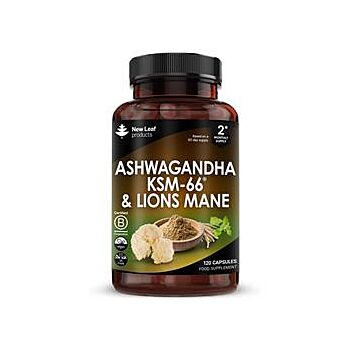 New Leaf Products - Free Ashwagandha & Lions Mane (120 capsule)