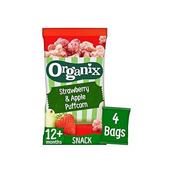Organix - Strawberry & Apple Puffcorn (4 x 10gbag)