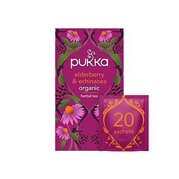 Pukka Herbs - Org Elderberry & Echinacea Tea (20bag)