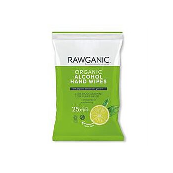 Rawganic - Organic Alcohol Hand Wipes (15x20cmpack)