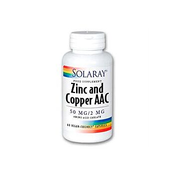 Solaray - Zinc & Copper AAC (60 capsule)