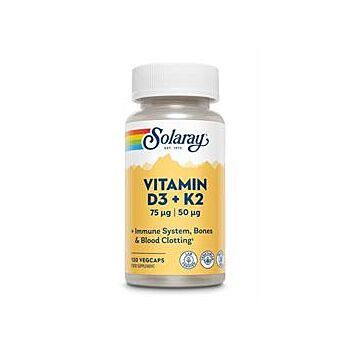 Solaray - Vitamin D3 & K2 (120vegicaps)
