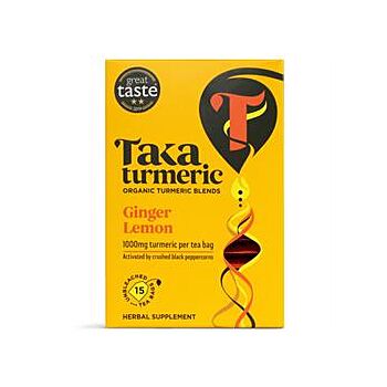 Taka Turmeric - Organic Ginger Lemon (15 sachet)