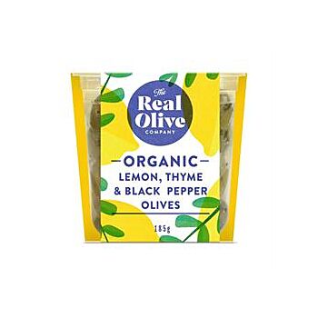 The Real Olive Company - Organic Lemon Thyme Olives (150g)
