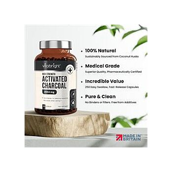 Vitabright - Activated Charcoal - 2004mg (250 capsule)