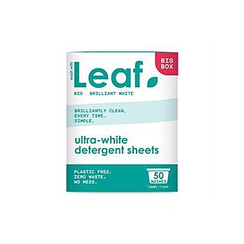 Wash With Leaf - White Laundry Sheets 50 (245g)