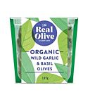 Org Wild Garlic & Basil Olives (150g)