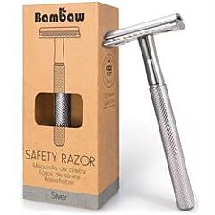 Metal safety razor | Silver (1each)