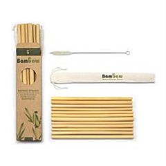 Box| Bamboo straws 22 cm (12each)