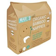 Organic Bamboo Nappies Size 3 (26pieces)