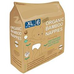 Organic Bamboo Nappies Size 6 (20pieces)