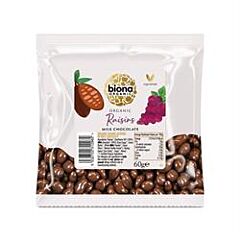 Organic Milk Chocolate Raisins (60g)