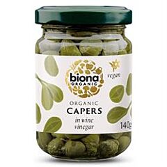Organic Capers in Wine Vinegar (140g)