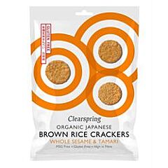 Org Rice Crackers Whole Sesame (40g)