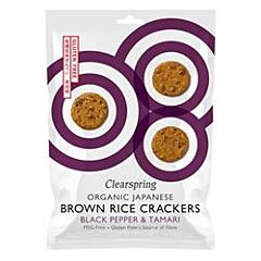 Org Brown Rice Crackers Pepper (40g)