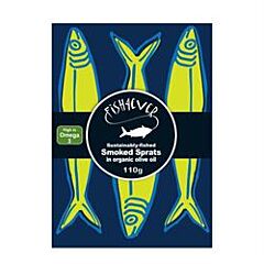 Smoked Sprats in Org Olive Oil (110g)