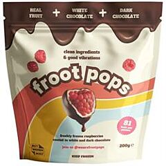 Raspberries in White Dark Choc (200g)