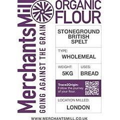 Organic WholeSpelt Flour (5kg)